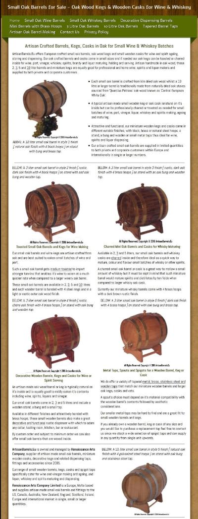 small oak barrels in Malta